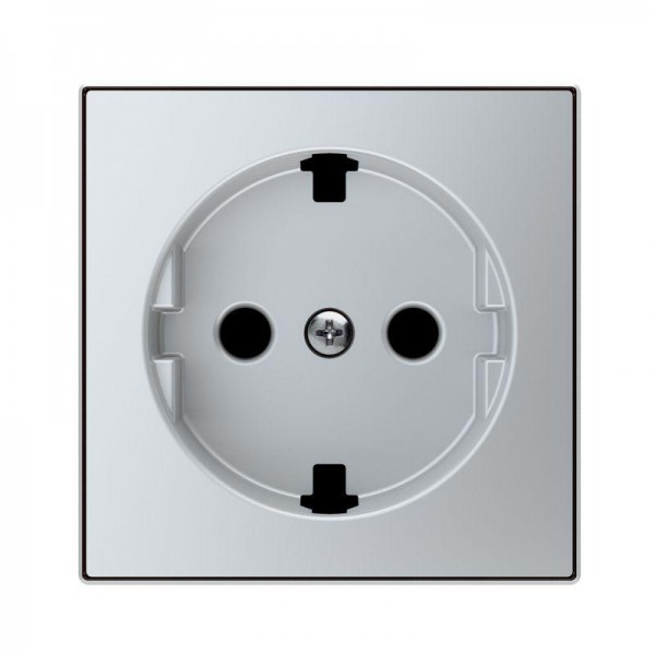  Накладка для розетки SCHUKO с плоской поверхностью SKY серебристый алюм. ABB 2CLA858890A1301 