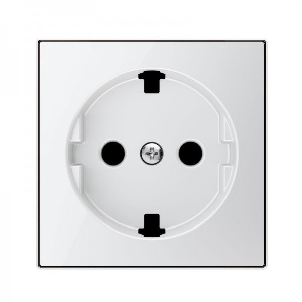  Накладка для розетки SCHUKO с плоской поверхностью SKY стекло бел. ABB 2CLA858890A2101 
