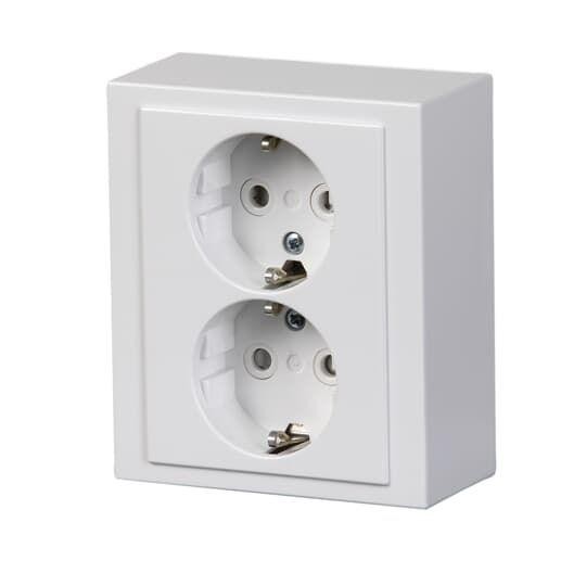  Розетка Impressivo 2мод. накладного монтажа бел. ABB 2TKA00001607 