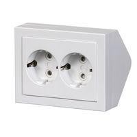  Розетка Schuko 2-м угловая антрацит ABB 2TKA00001611 