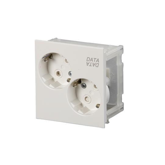  Розетка 2-м ProDuct 2хSchuko маркировка "DATA" бел. ABB 2TKA00000811 
