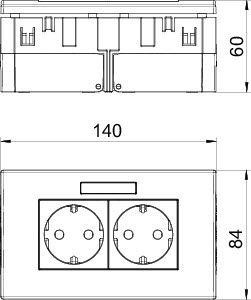  Блок укомплектованный розеточный AR45 марк. 2хModul45 84х140х59мм SDE-RW D0RW2B бел. OBO 6119427 