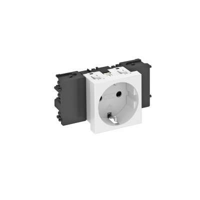  Розетка 1-м Modul45connect 16А 250В STD-D0C MZGN1 0град. с заземл. зел. OBO 6120346 