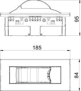  Корпус для установки модульных устройств 84х185х95мм IKR-6 RW бел. OBO 6119319 