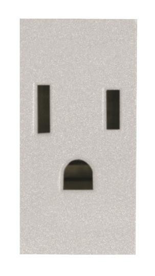 Механизм розетки 1мод. Zenit 15А 127В 2P+E US стандарта с заземл. серебр. ABB 2CLA212800N1301 