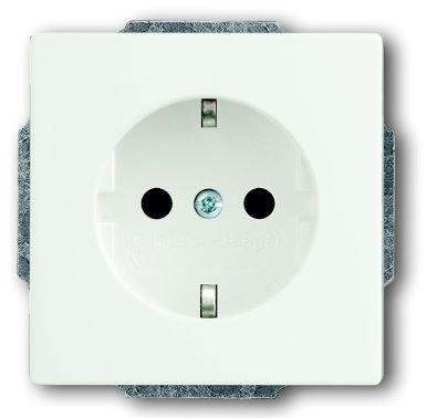  Розетка Schuko Solo/future 16А 250В защ. шторки бел. бархат ABB 2CKA002013A5373 