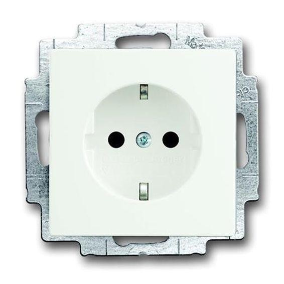  Розетка Schuko Future/solo 16А 250В с LED подсвет. бел. бархат ABB 2CKA002013A5326 