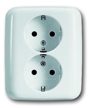  Розетка Schuko 2-м Reflex SI 16А 250В альп. бел. ABB 2CKA002014A1480 