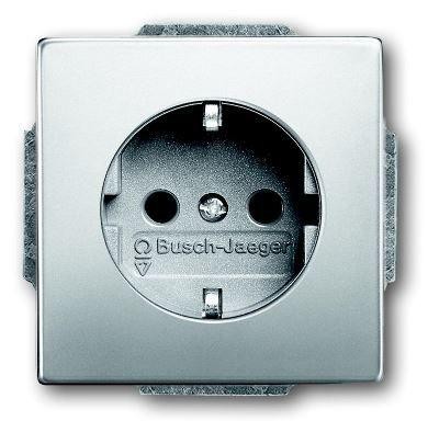  Розетка Schuko 16А 250В защ. шторки pur/сталь ABB 2CKA002013A5374 