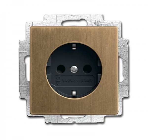  Розетка Schuko 16А 250В Династия с LED подсвет. латунь античная ABB 2CKA002013A5399 