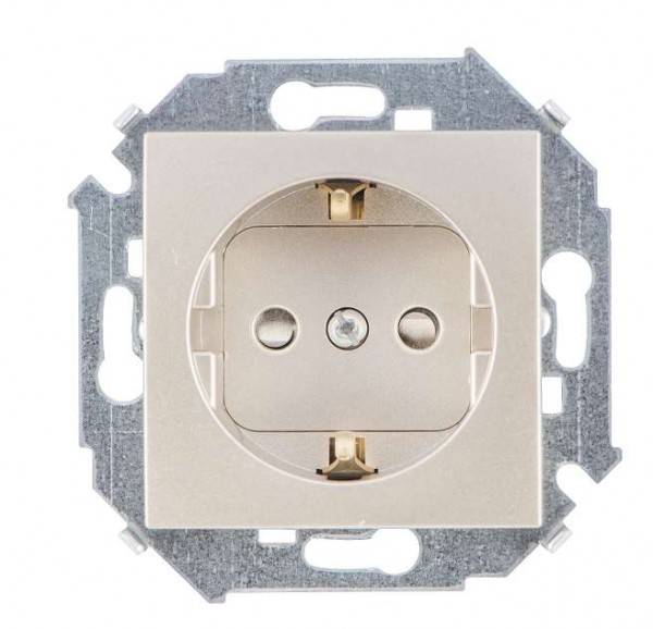  Механизм розетки 1-м СП Simon15 с заземл. шампань Simon 1591432-034 