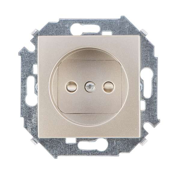  Механизм розетки 1-м СП Simon15 16А IP20 без заземл. шампань Simon 1591431-034 