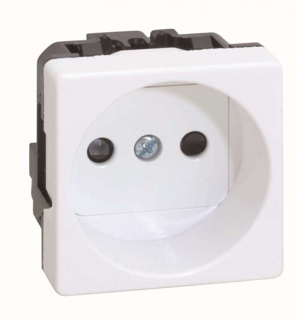  Механизм розетки 1-м СП Simon27 защ. шторки винт. клеммы сл. кость Simon 27431-62 