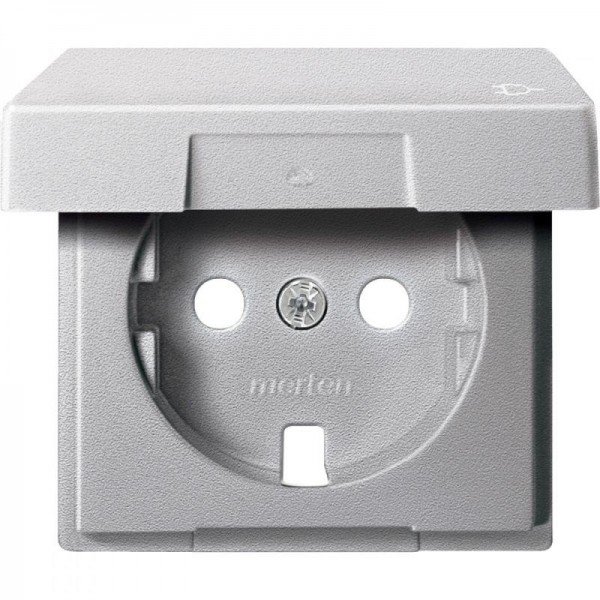  Плата Merten центральная с креп. для мех. розетки SCHUKO алюм. SchE MTN2341-0460 