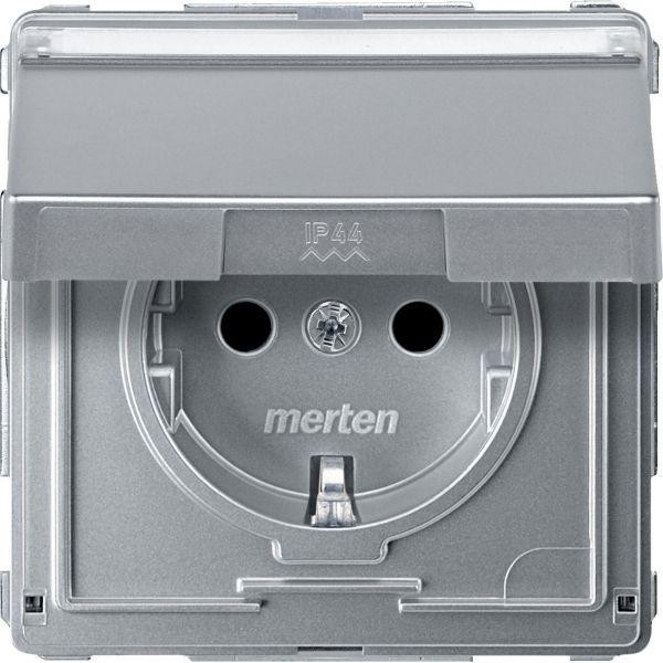  Механизм розетки СП Merten поле для надписи с защ. крышкой SchE MTN2312-7260 