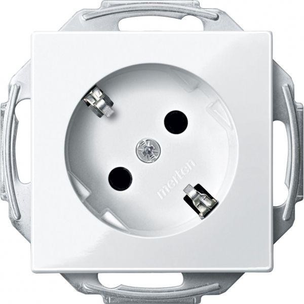  Механизм розетки СП Merten 45град. защ. шторки с заземл. SchE MTN2370-0319 