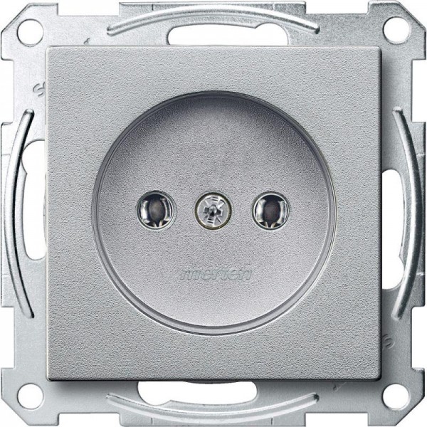  Механизм розетки 1-м СП Merten 16А IP20 без заземл. алюм. SchE MTN2001-0460 