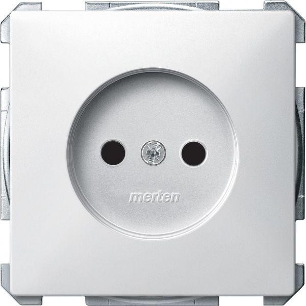  Механизм розетки 1-м СП Merten 16А IP20 защ. шторки без заземл. полярно-бел. SchE MTN2000-4019 