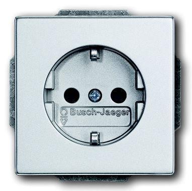  Розетка Schuko Solo/future 16А 250В защ. шторки серебр.-алюм. ABB 2CKA002013A5375 