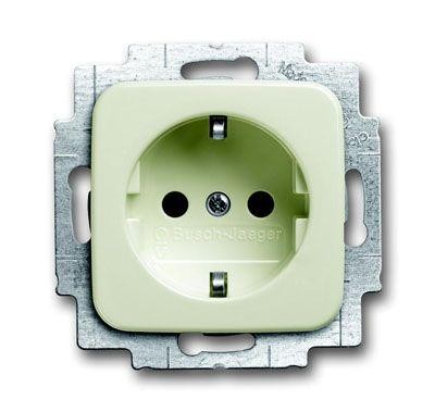  Розетка Schuko Busch-Duro 2000 SI/Reflex SI 16А 250В с LED подсветкой сл. кость ABB 2CKA002013A5290 
