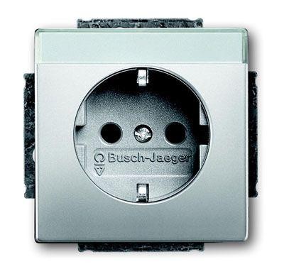  Розетка Schuko 16А 250В с полем для надписи Rur/сталь ABB 2CKA002011A3851 