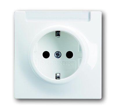  Розетка Schuko Impuls 16А 250В с полем для надписи альп. бел. ABB 2CKA002011A2712 