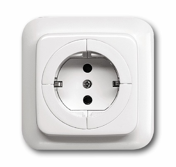  Розетка Schuko Reflex SI 16А 250В с механизмом освобождения вилки альп. бел. ABB 2CKA002011A3629 