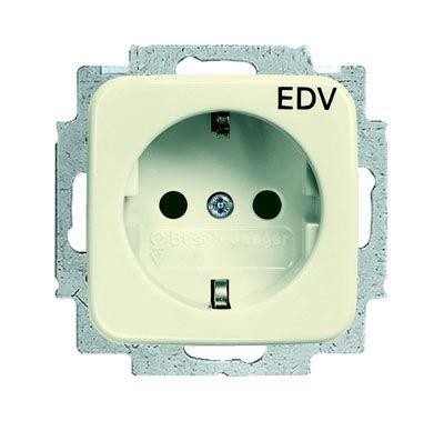  Розетка Schuko Busch-Duro 2000 SI 16А 250В с маркировкой "EDV" сл. кость ABB 2CKA002011A2159 