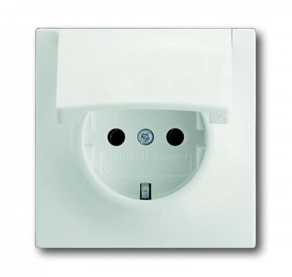  Розетка Schuko Impuls 16А 250В с защ. крышкой бел. бархат ABB 2CKA002018A1497 