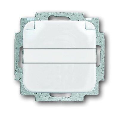  Розетка Schuko Reflex SI 16А 250В с защ. крышкой с полем для надписи альп. бел. ABB 2CKA002018A0885 