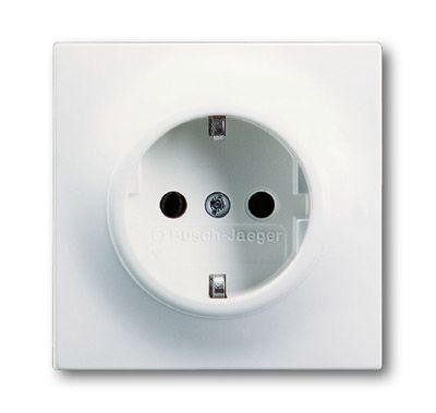  Розетка Schuko Impuls 16А 250В защ. шторки бел. бархат ABB 2CKA002013A5335 