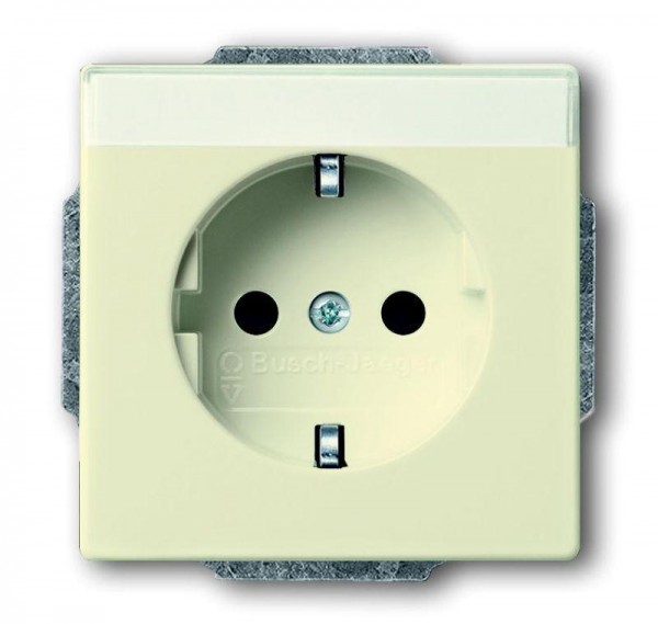  Розетка Schuko Solo/future 16А 250В с полем для надписи savanne/сл. кость ABB 2CKA002011A3726 