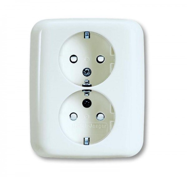  Розетка 2-м Schuko Reflex SI 16А 250В защ. шторки альп. бел. ABB 2CKA002021A0343 