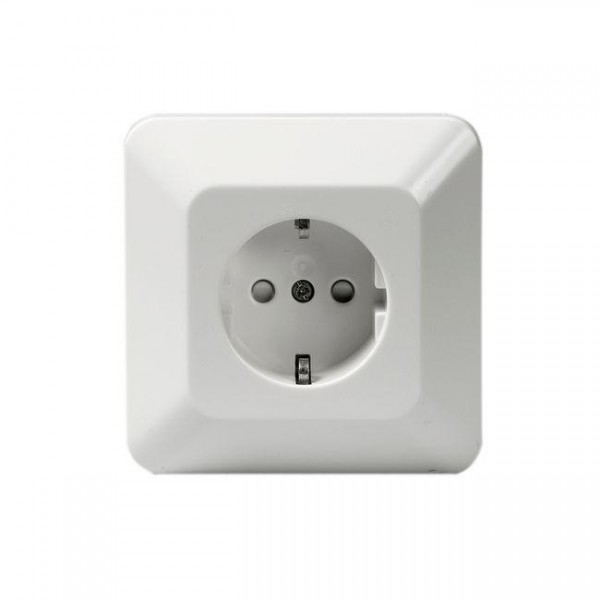  Розетка Schuko Jussi 16А 250В в сборе винт. клеммы с заземл. бел. ABB 2TKA000749G1 