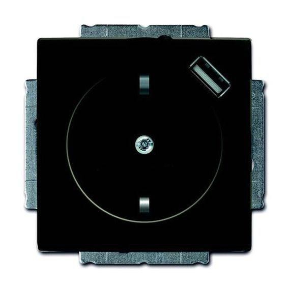  Розетка Schuko Basic 55 16А 700мА с заряд. устройством USB 20 EUCBUSB-95-500 chateau-черн. защ. шторки ABB 2CKA002011A6195 