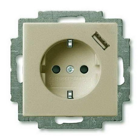  Розетка Schuko Basic 55 16А 700мА с заряд. устройством USB 20 EUCBUSB-93-500 шампань защ. шторки ABB 2CKA002011A6194 