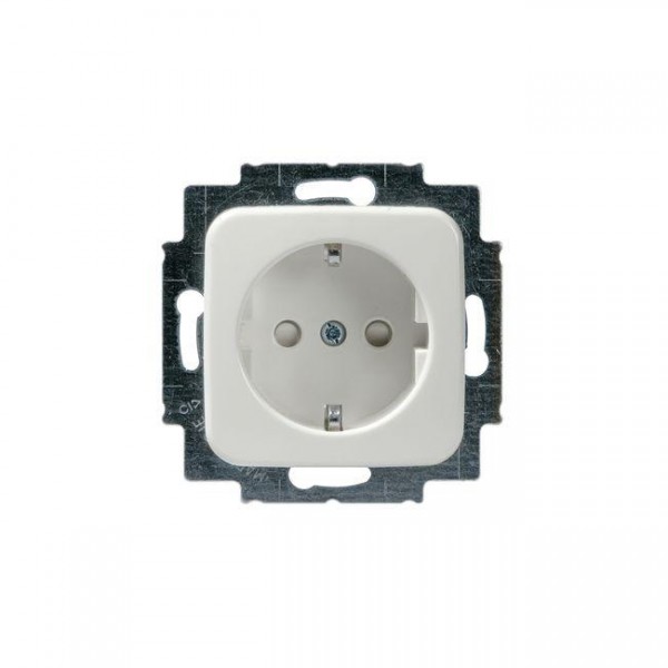  Розетка Schuko Jussi 16А 250В с заземл. зажимные клеммы бел. ABB 2TKA000684G1 