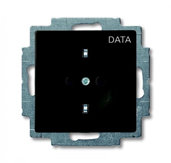  Розетка Schuko Basic 55 16А 250В с маркировкой "DATA" черн. ABB 2CKA002011A6143 