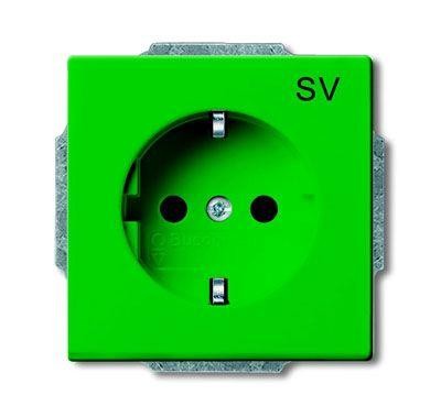  Розетка Schuko Solo/future 16А 250В зел. ABB 2CKA002011A3722 