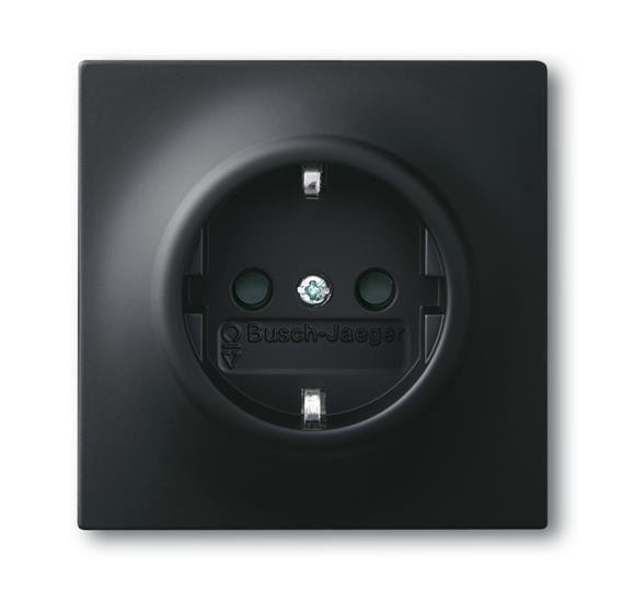  Розетка Schuko Impuls 16А 250В черн. бархат ABB 2CKA002011A3886 