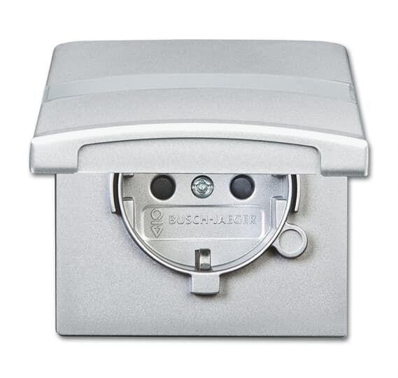  Розетка Schuko Allwetter44 16А 250В 20 EUGKBN-33-101 с защ. крышкой защ. шторки поле для надписи (уплот. кольцо в комплекте) IP44 серебристый алюм.) ABB 2CKA002064A0300 