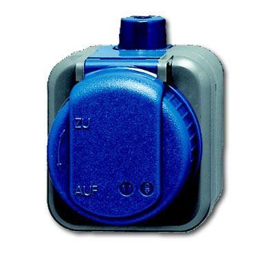  Розетка Schuko Busch-Duro 2000 WD 16А 250В с защ. крышкой IP66 ABB 2CKA002083A0343 
