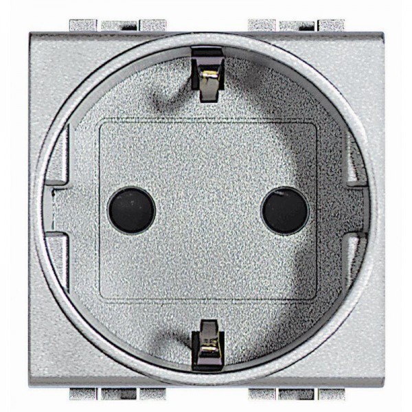  Розетка силовая LivingLight 2К+3 с авт. клем. алюм. Leg BTC NT4141AN 