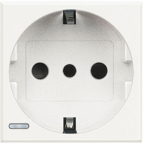  Розетка Axolute 10/16А 2К+3 с центр. и боковыми зазем. конт. Schuko защ. шторки нем. станд. бел. Leg BTC HD4140 