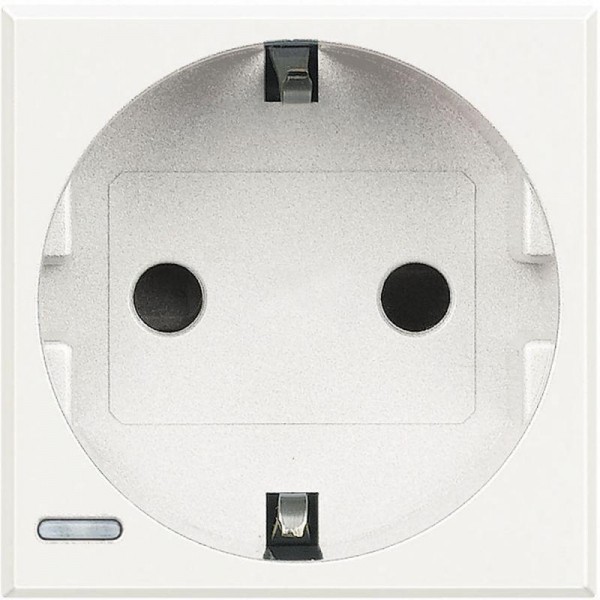  Розетка Axolute 10/16А 250В 2К+3 с боковыми зазем. конт. Schuko с экранированными контактами клеммы с автоматическим зажимом нем. станд. бел. Leg BTC HD4141W 