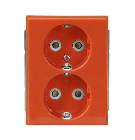  Розетка Double Schuko Impressivo 16А 230В RAL2000 оранж. ABB 2TKA00002963 