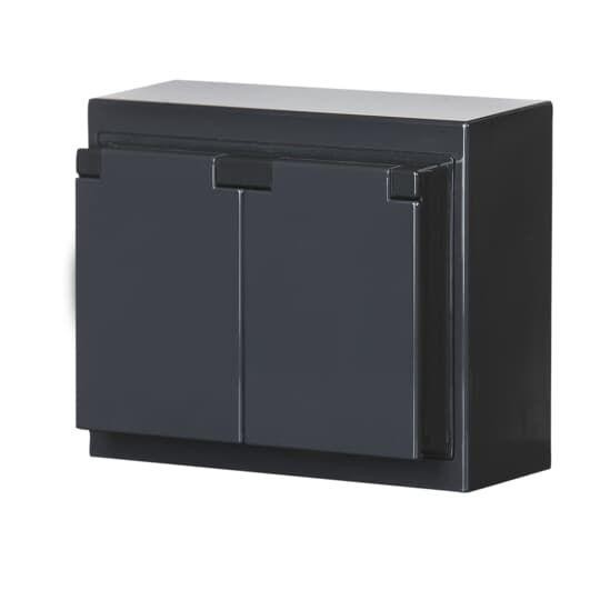 Розетка Double Schuko Impressivo 16А 230В накладная IP44 антрацит ABB 2TKA00001754 