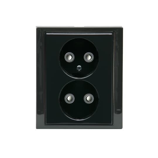 Розетка Double Schuko Impressivo 16А 230В без заземления антрацит ABB 2TKA00000339 