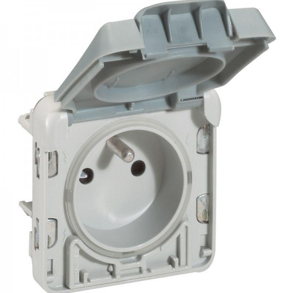  Розетка СП Plexo 2К+3 франц. станд. авт. защ. крышка Leg 069555 