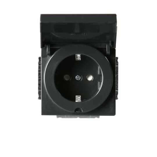  Розетка Schuko Impressivo 16А 230В IP21/44 с защ. крышкой антрацит ABB 2TKA00000436 
